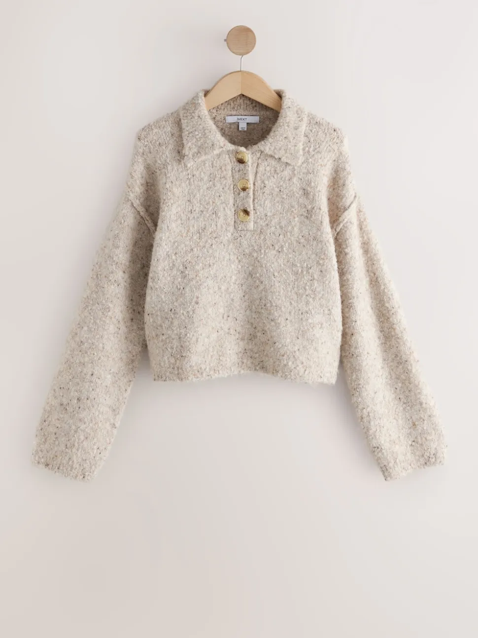Neutre neutre - Pull polo à manches longues Boucle