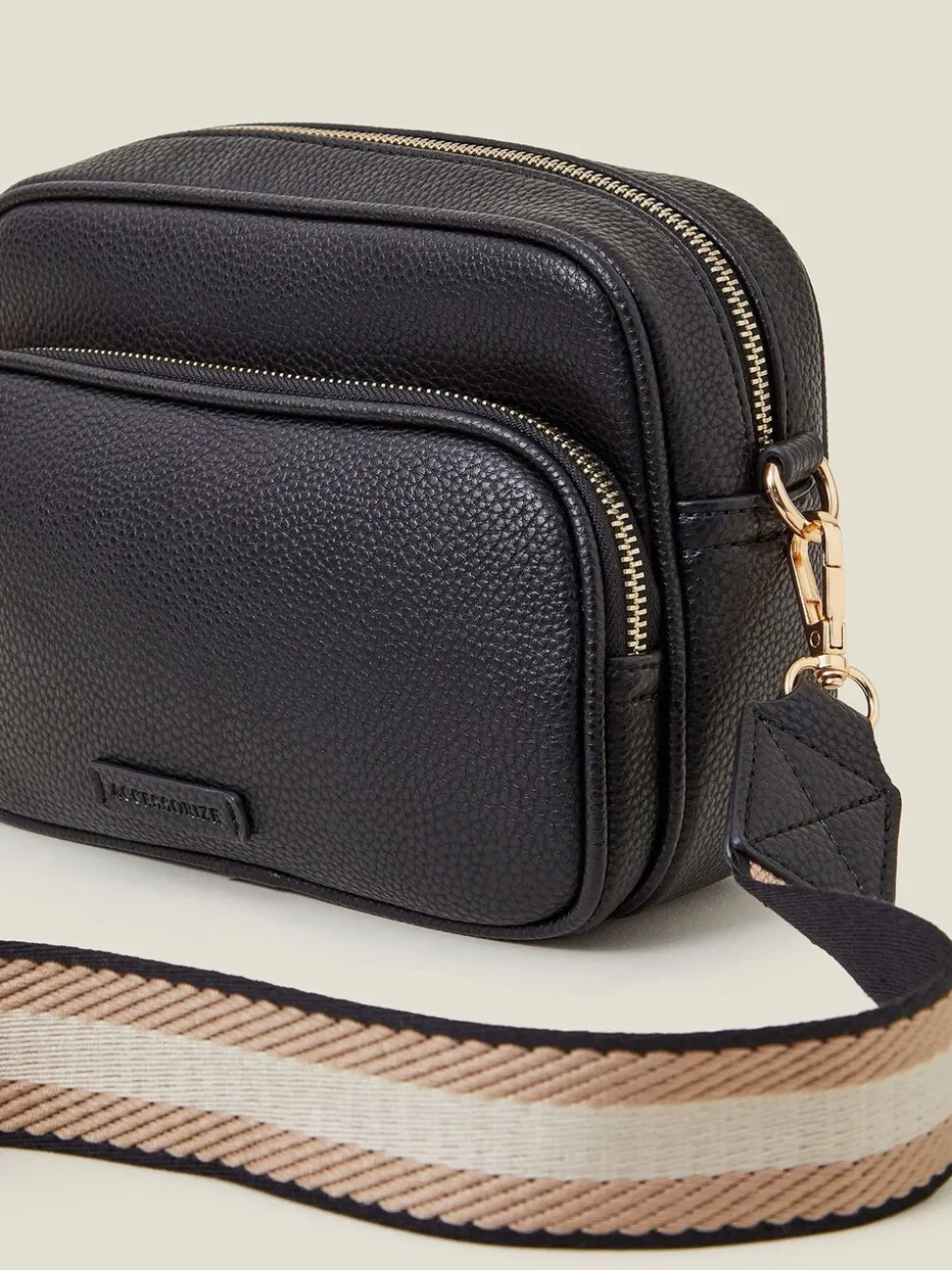 Noir - Accessorize - Sac à caméra à double fermeture éclair