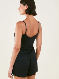 Noir - Accessorize Ensemble Pyjamas court bordé de dentelle