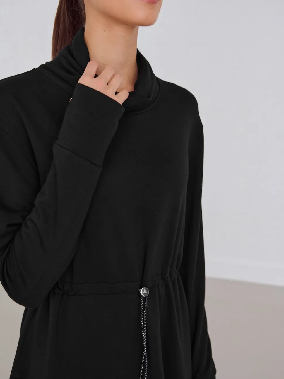 Noir - Active Col bénitier Sweat Top
