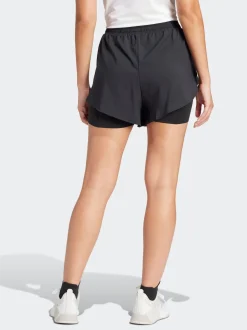 Noir - Adidas Entraînement 2-en1 Short