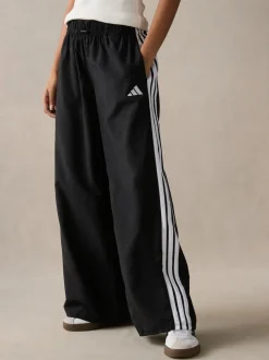 Noir - adidas Essentials Pantalons Amples à 3Rayures