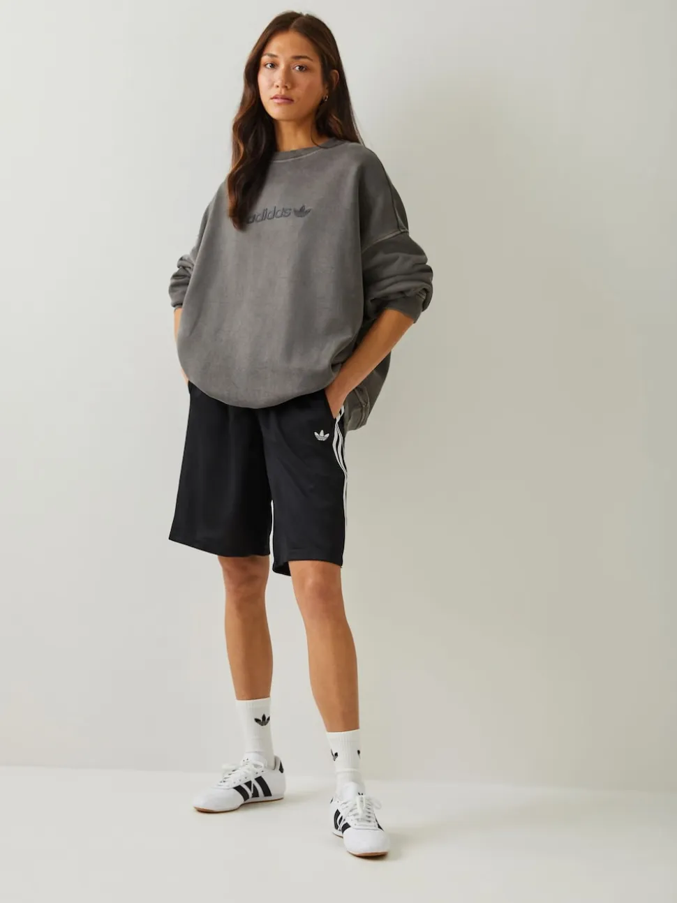 Noir - Adidas Original Short en jacquard à 3rayures