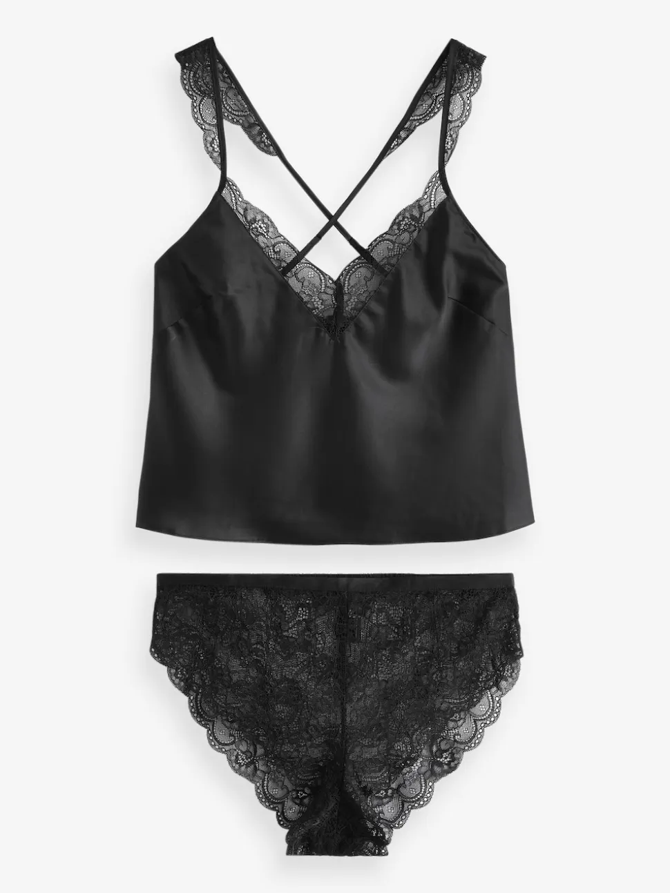Noir - Ann Summers - Admiring Satin Lace Cami Set