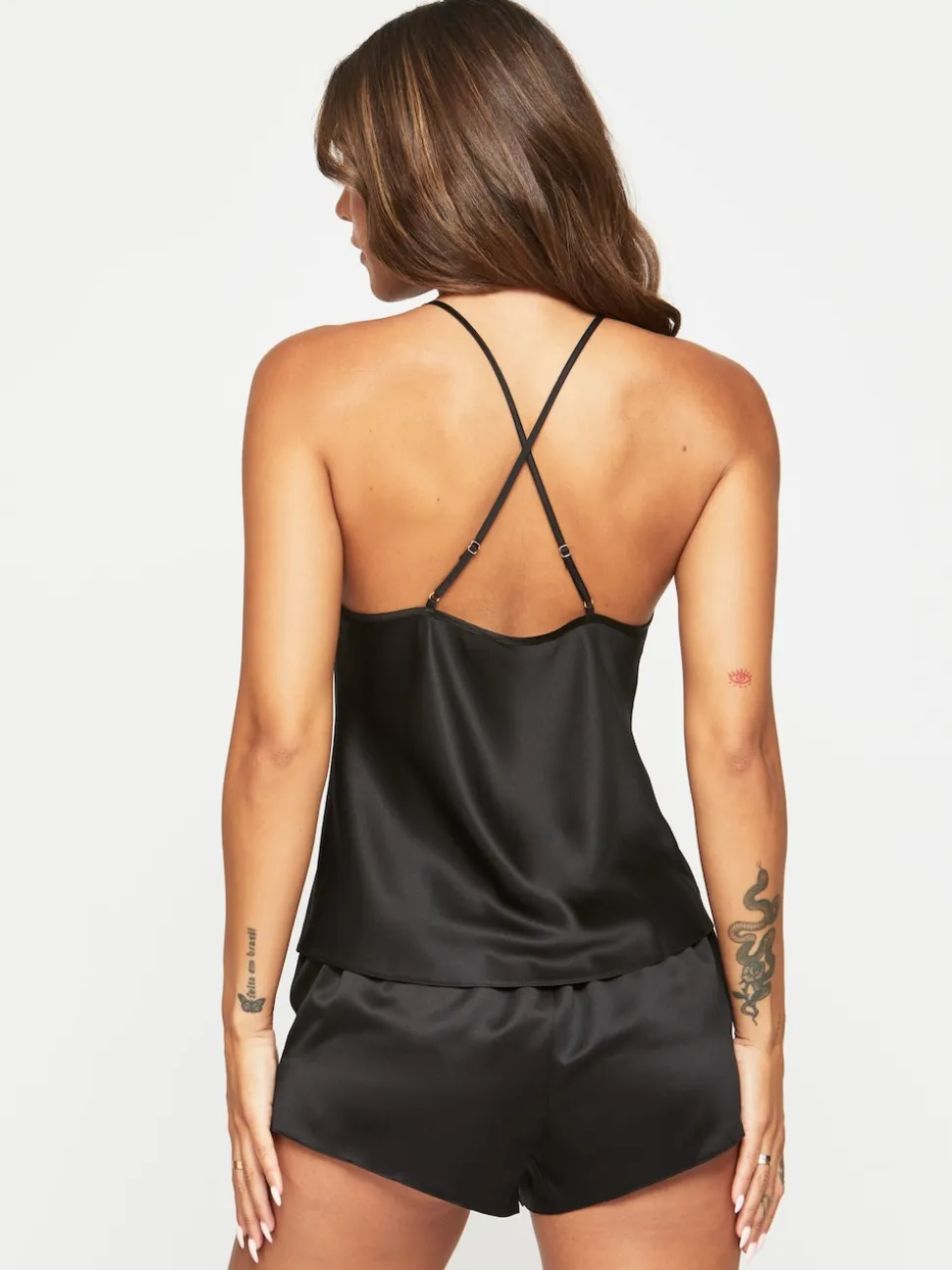 Noir - Ann Summers Adoration Satin Ensemble cami en dentelle