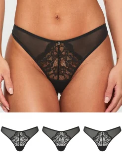 Noir - Ann Summers lot de 3 culottes sexy en dentelle