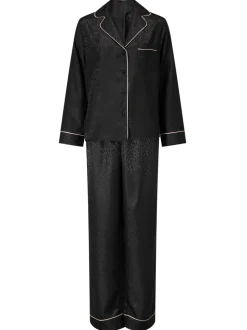Noir - Ann Summers Pyjamas long en Satin Signature Ensemble
