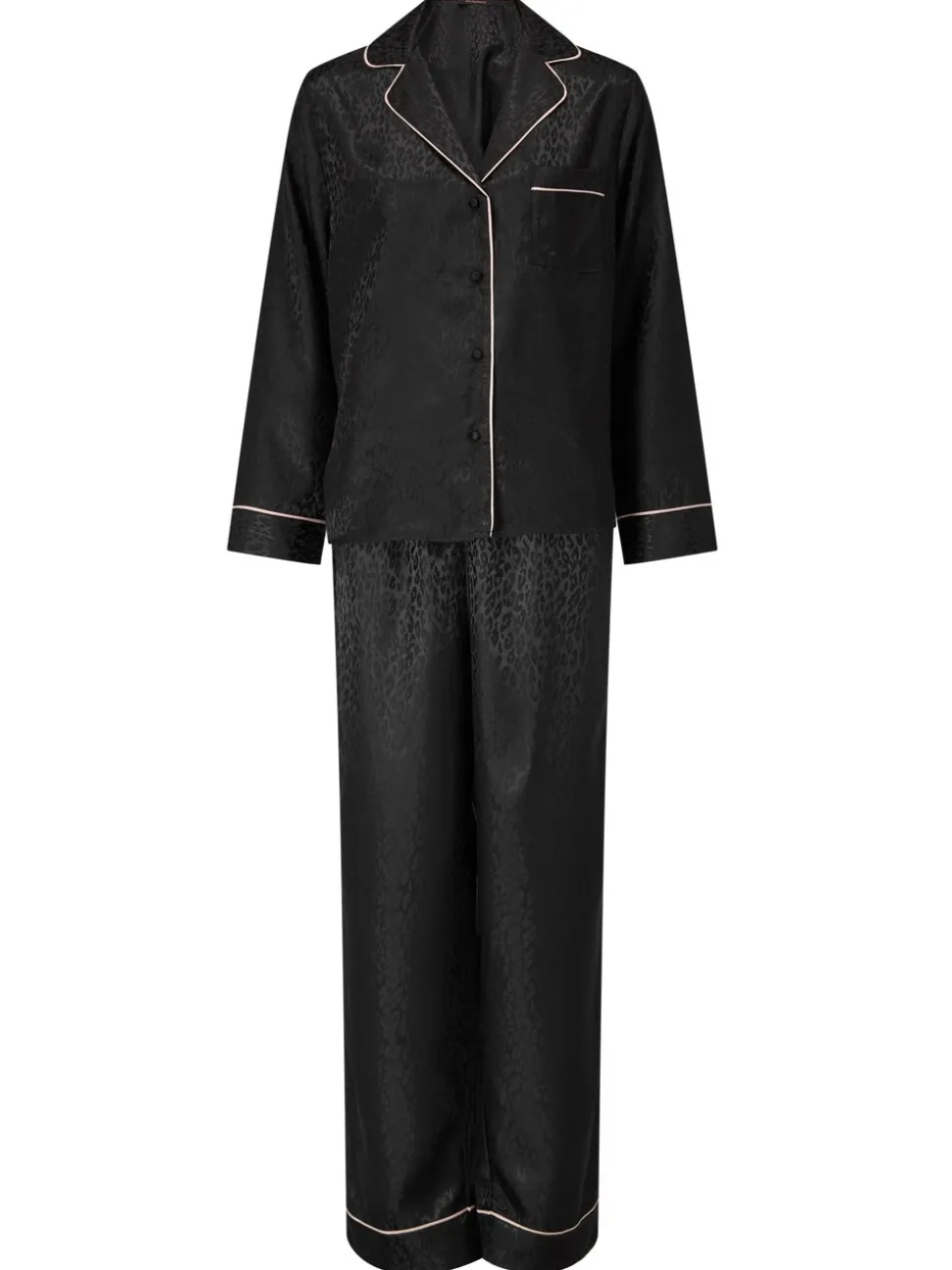 Noir - Ann Summers Pyjamas long en Satin Signature Ensemble