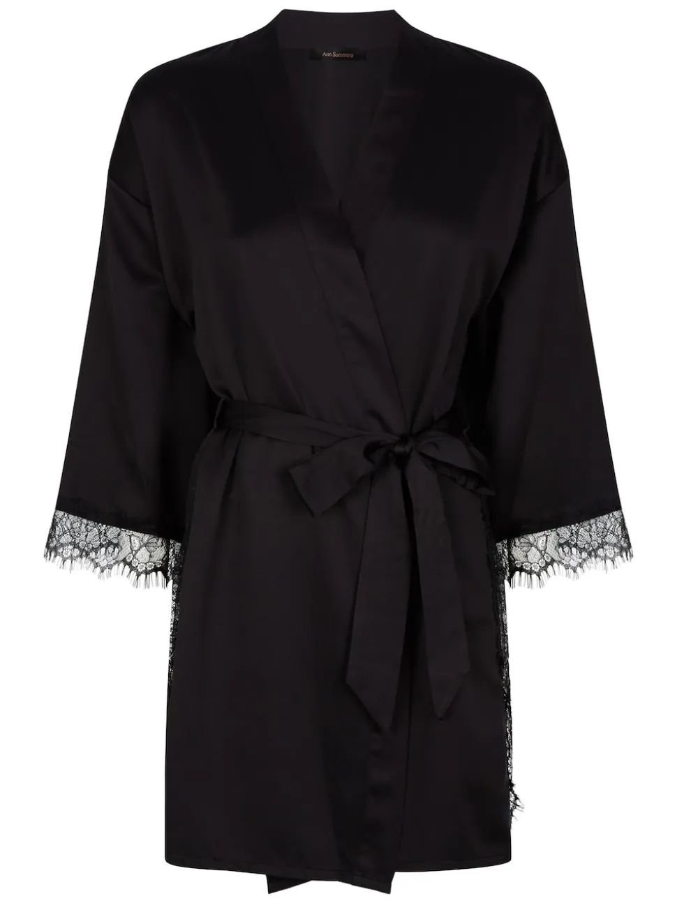 Noir - Ann Summers Satin Robe de chambre Cherryann Peignoirs