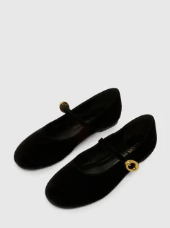 Noir - Ballerine Schuh EC Lune en velours