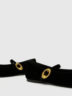 Noir - Ballerine Schuh EC Lune en velours