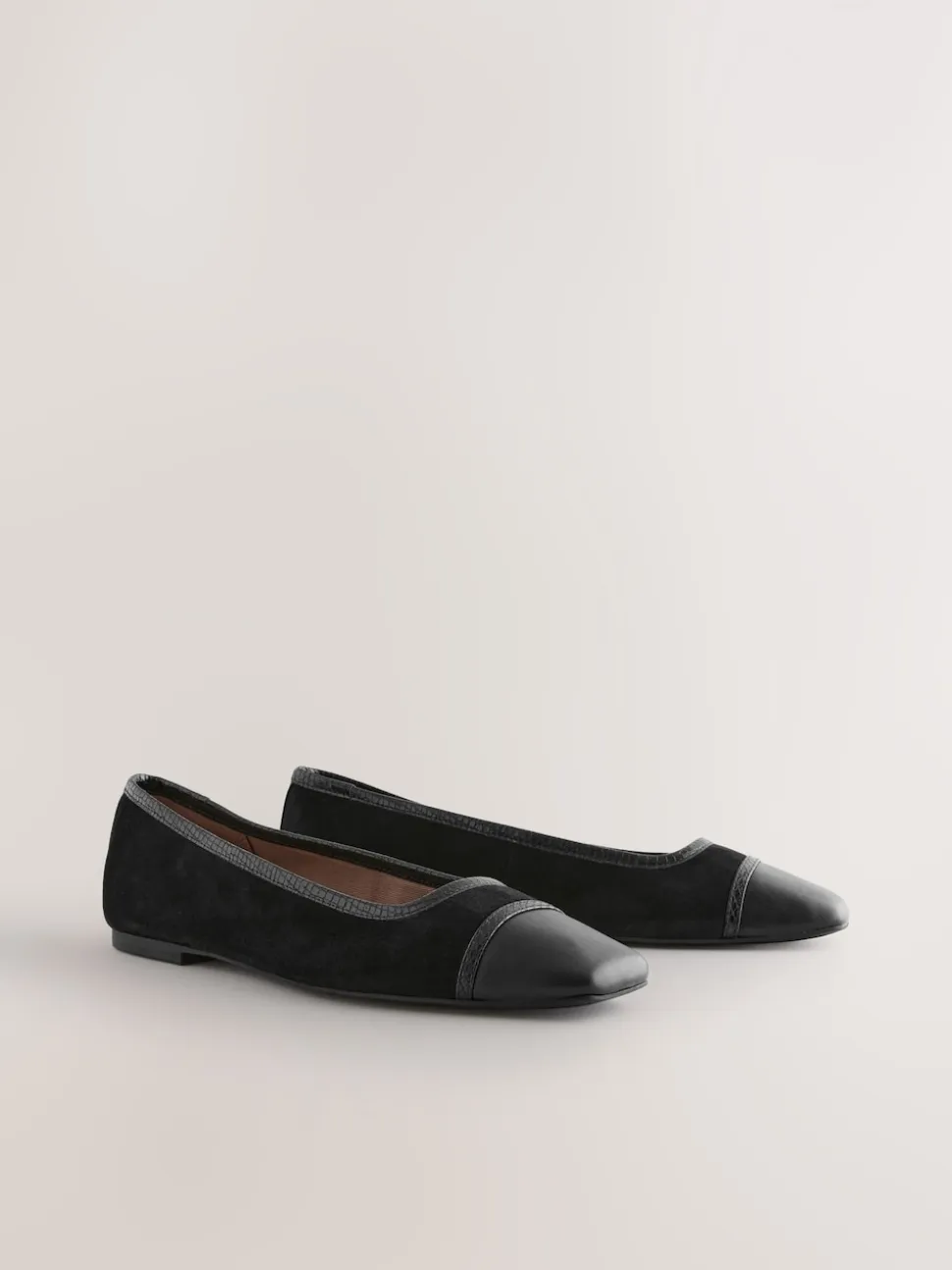 Noir - Ballerines à bout carré