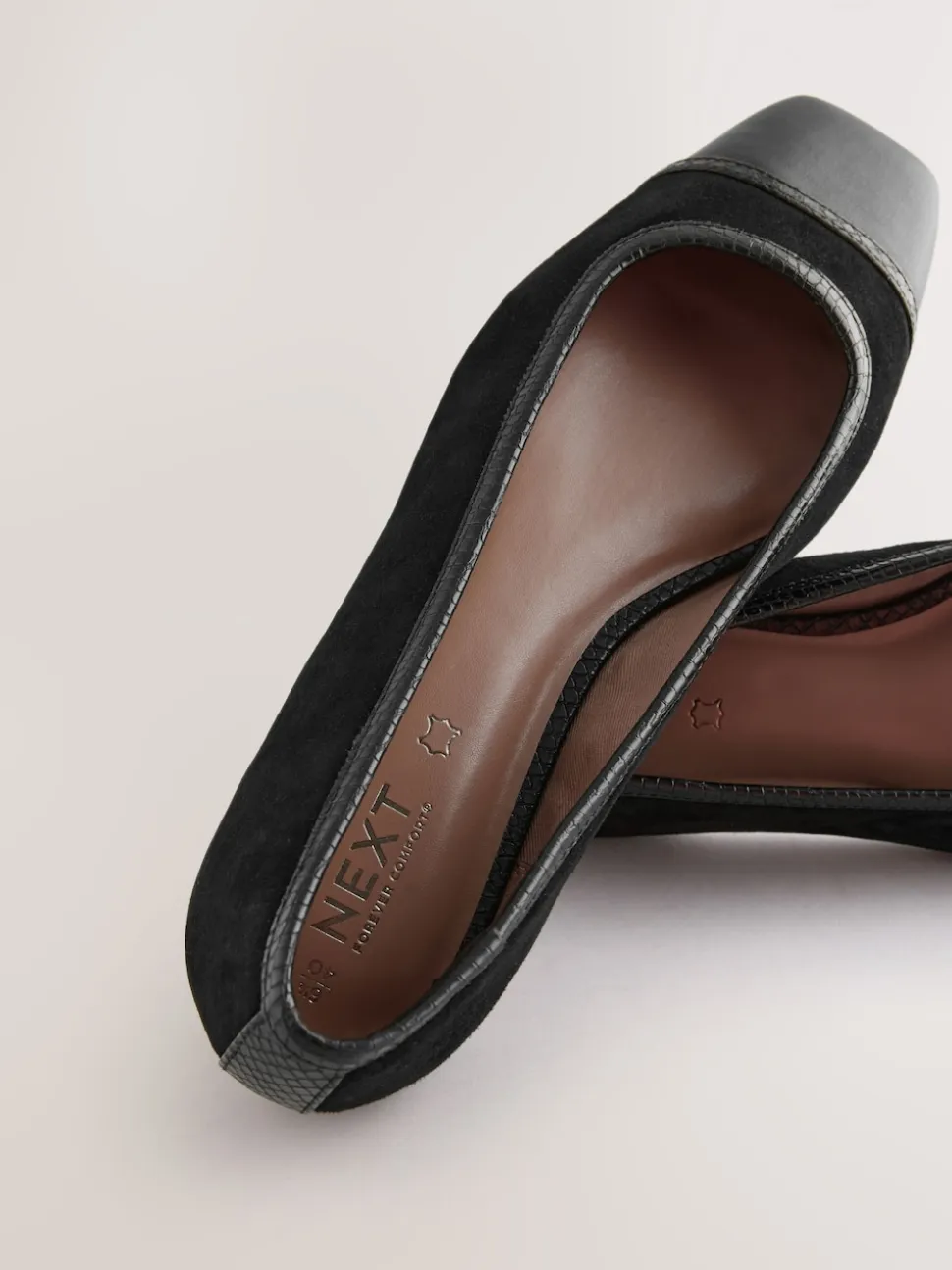 Noir - Ballerines à bout carré