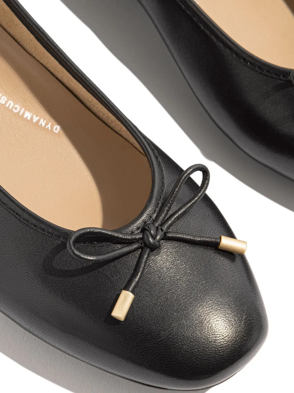 Noir - Ballerines FitFlop Dericato Noeud en cuir souple
