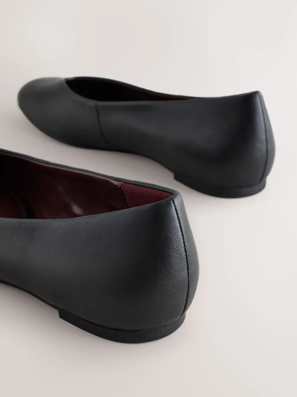 Noir - Ballerines Forever Comfort® en cuir à bout carré