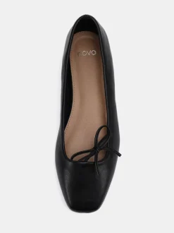 Noir - Ballerines Novo Camilla à nœud asymétrique