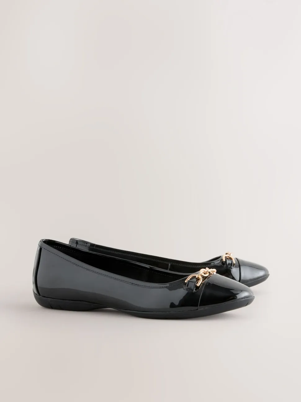 Noir - Ballerines plates Forever Comfort® avec chaîne