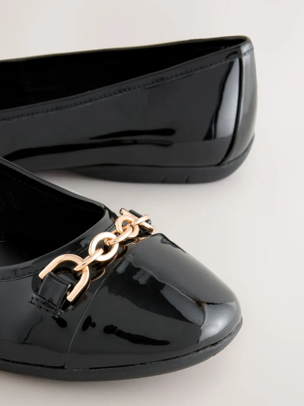Noir - Ballerines plates Forever Comfort® avec chaîne
