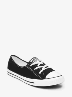 Noir - Baskets à lacets style ballerine Converse