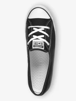 Noir - Baskets à lacets style ballerine Converse
