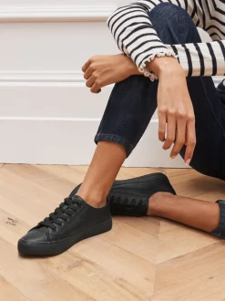 Noir - Baskets de baseball vernies
