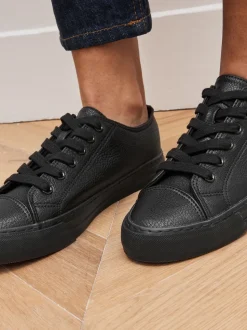 Noir - Baskets de baseball vernies
