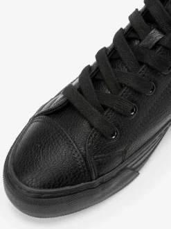 Noir - Baskets de baseball vernies
