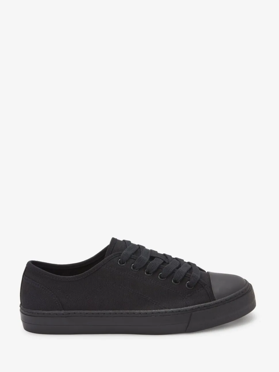 Noir - Baskets en toile style baseball