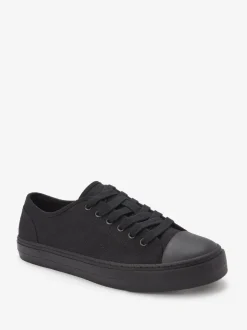 Noir - Baskets en toile style baseball