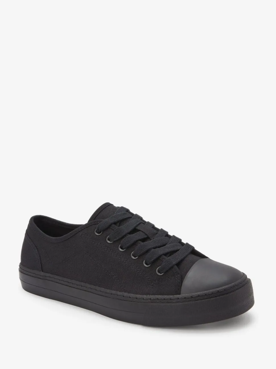 Noir - Baskets en toile style baseball