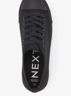 Noir - Baskets en toile style baseball