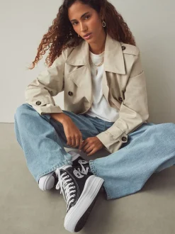 Noir - Baskets montantes Converse Move effet plateforme