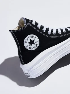 Noir - Baskets montantes Converse Move effet plateforme