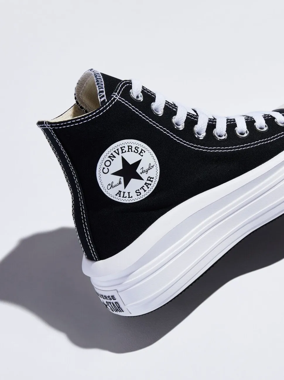 Noir - Baskets montantes Converse Move effet plateforme