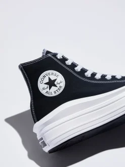 Noir - Baskets montantes Converse Move effet plateforme