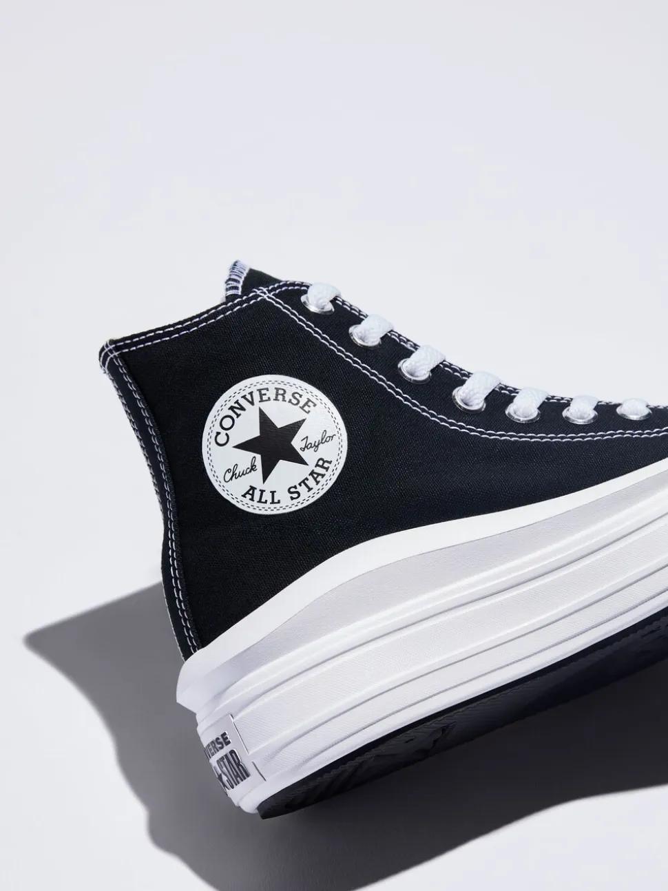 Noir - Baskets montantes Converse Move effet plateforme