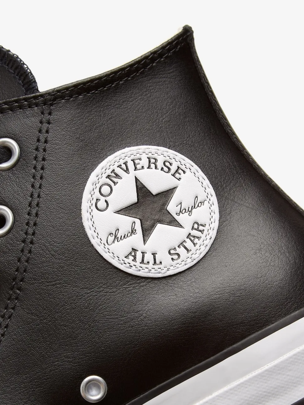 Noir - Baskets montantes Converse Platform Lift Chuck Taylor en cuir
