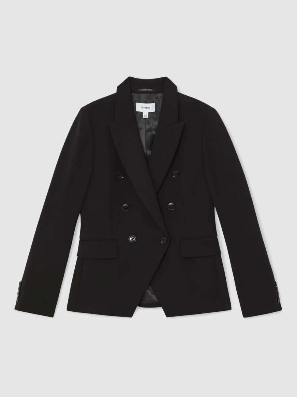 Noir - Blazer de costume Reiss Gabi à double boutonnage