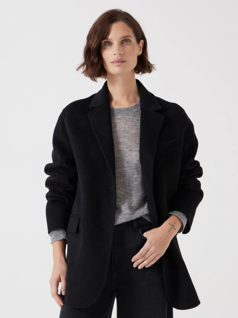 Noir - Blazer Hush Pure Wool double face
