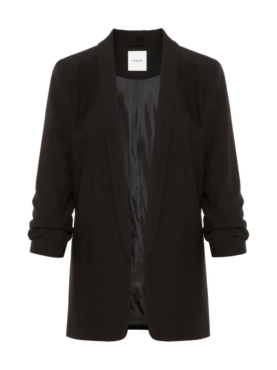 Noir - Blazer PIECES à manches froncées