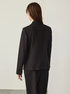 Noir - Blazer sculptant à simple boutonnage habillé