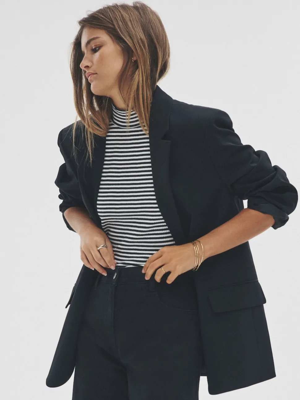 Noir - Blazer The Set à simple boutonnage