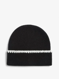 Noir - Bonnet Lipsy bordé de coutures