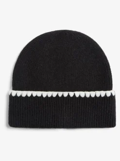 Noir - Bonnet Lipsy bordé de coutures