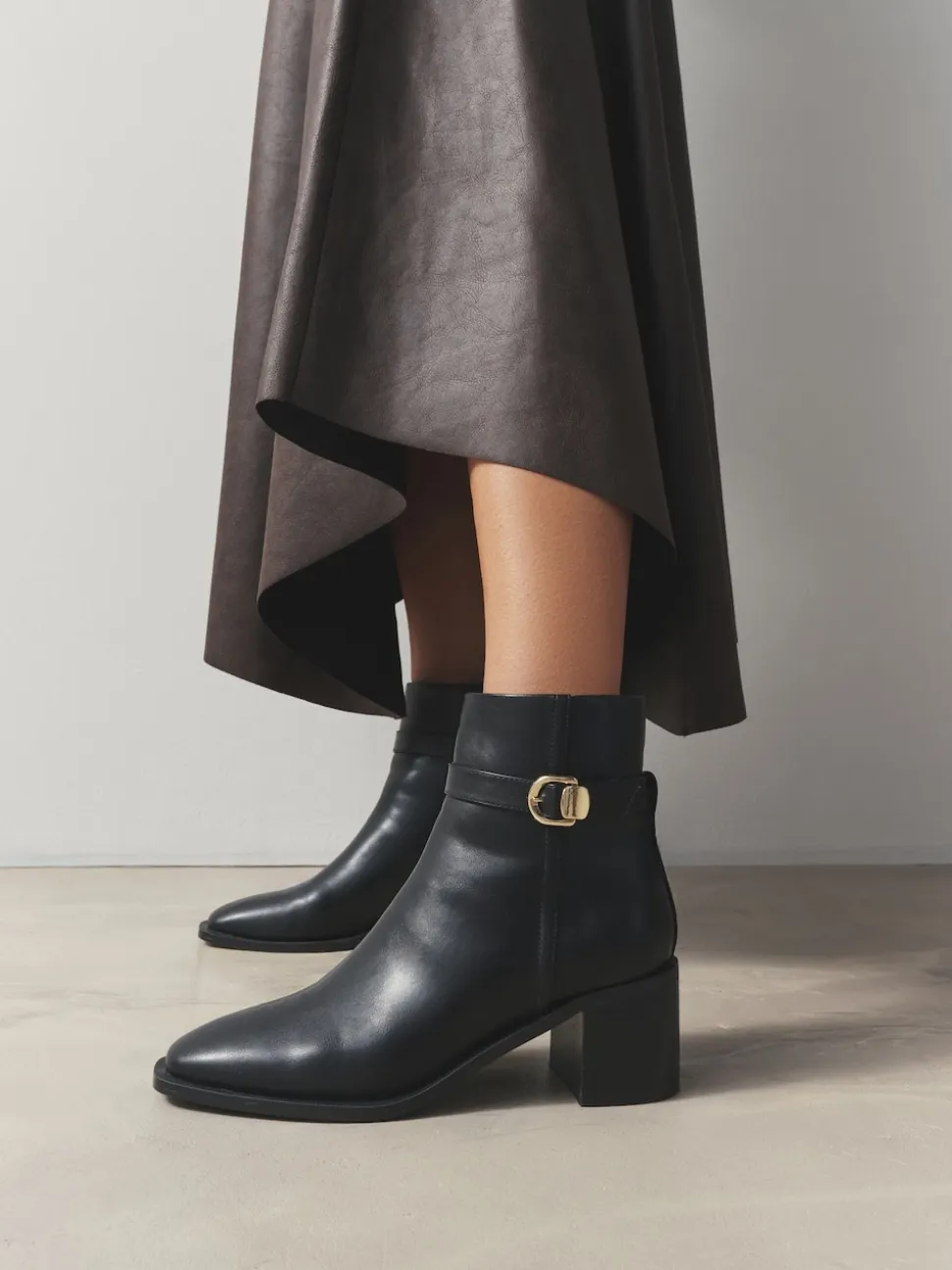 Noir - Bottes à talon carré Forever Comfort® à boucle