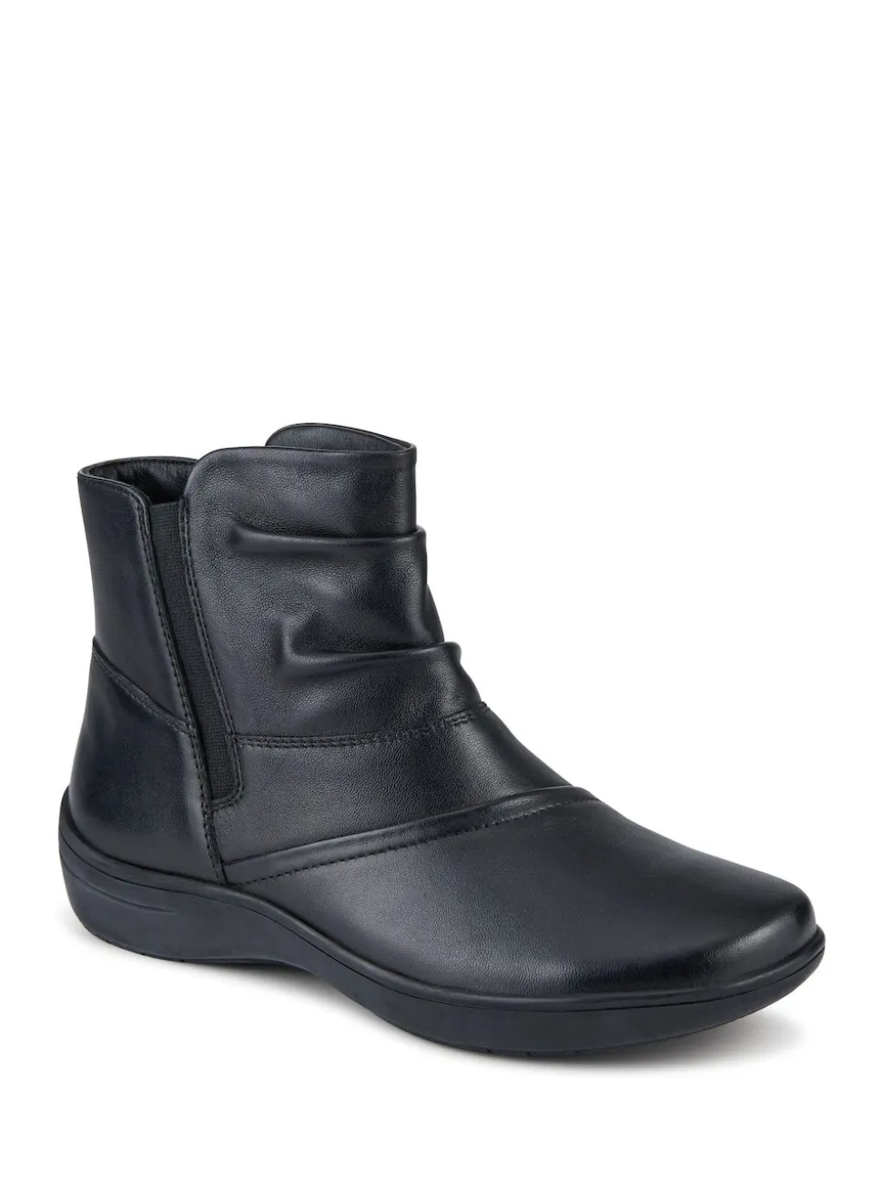 Noir - Bottes cheville Pavers en Cuir Coupe large