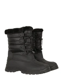 Noir - Bottes de neige Mountain Warehouse Whistler prêtes avec doublure en sherpa pour femme
