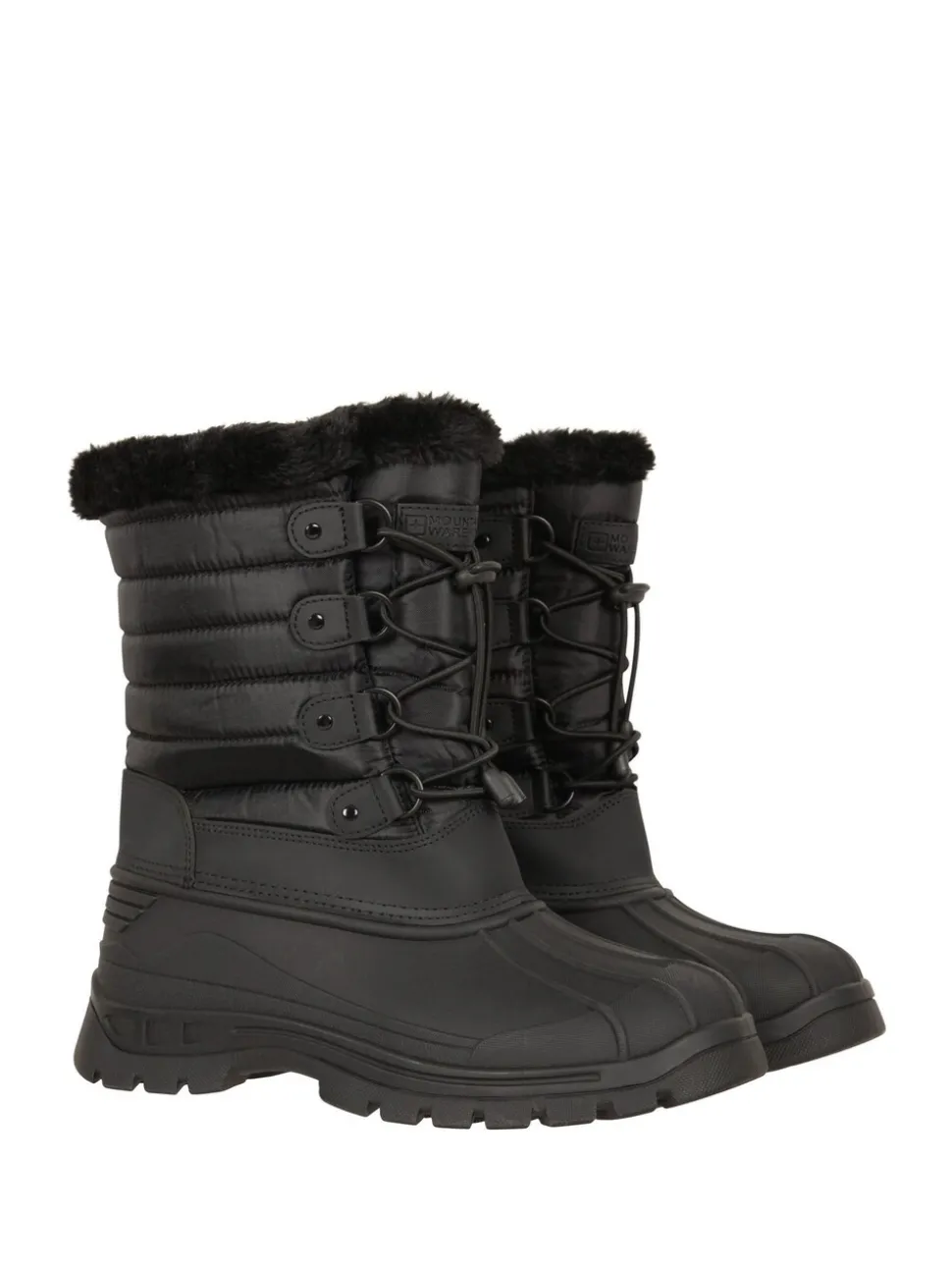 Noir - Bottes de neige Mountain Warehouse Whistler prêtes avec doublure en sherpa pour femme