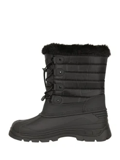 Noir - Bottes de neige Mountain Warehouse Whistler prêtes avec doublure en sherpa pour femme