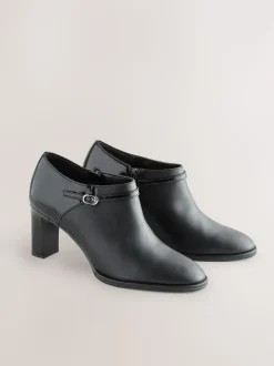 Noir - Bottes Forever Comfort® à bout rond et talon carré avec boucle